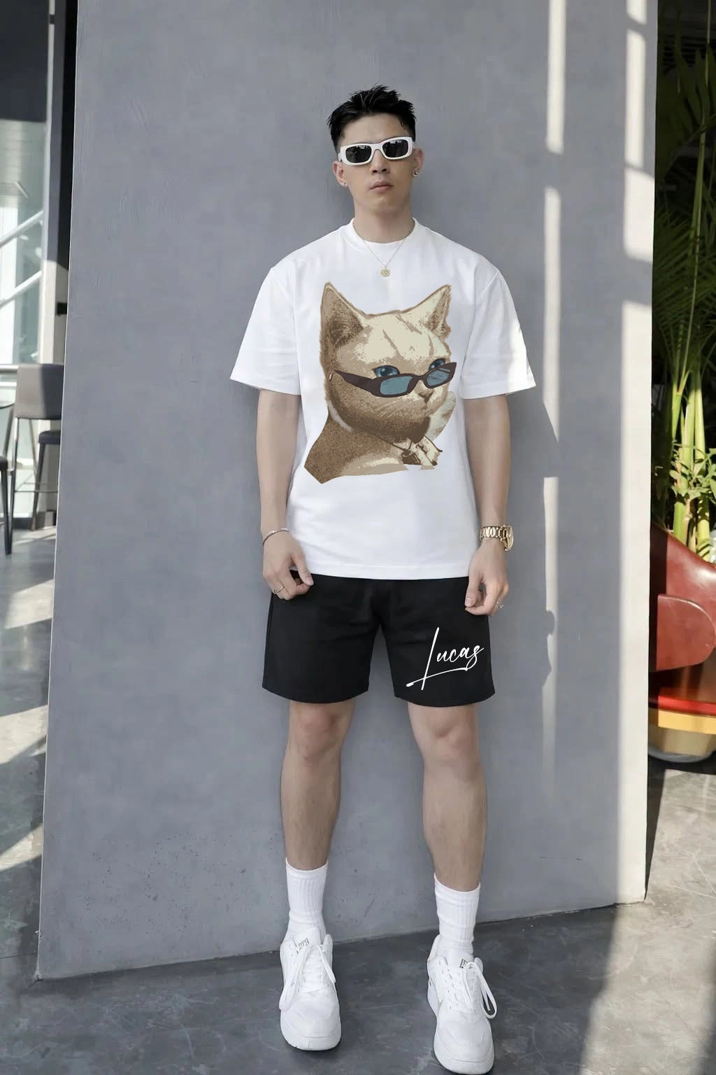 BỘ THUN MÉO XÁM
